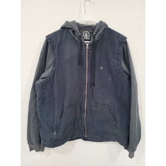 Volcom Men's Volblaster Jacket Black Size XL Gray Arms #13 - Picture 1 of 5
